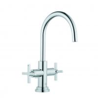 Смеситель Kludi Nova Fonte Classic 201180520 Для Раковины На Одно Отверстие Двухвентильный С Донным Клапаном
