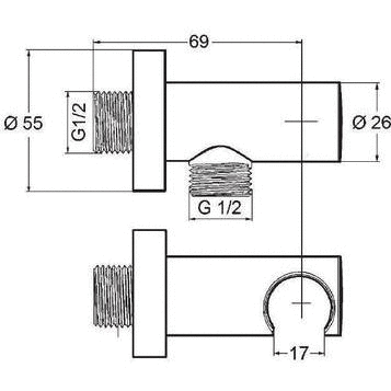Подключение Душевого Шланга Kludi A-Qa 6054705-00